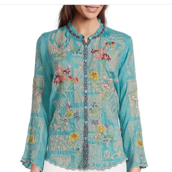 NWT JOHNNY WAS BLOUSE SIZE LARGE - Picture 7 of 7